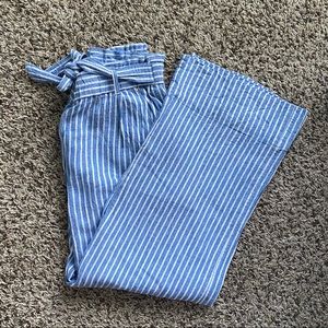 Blue and White Stripped Pants